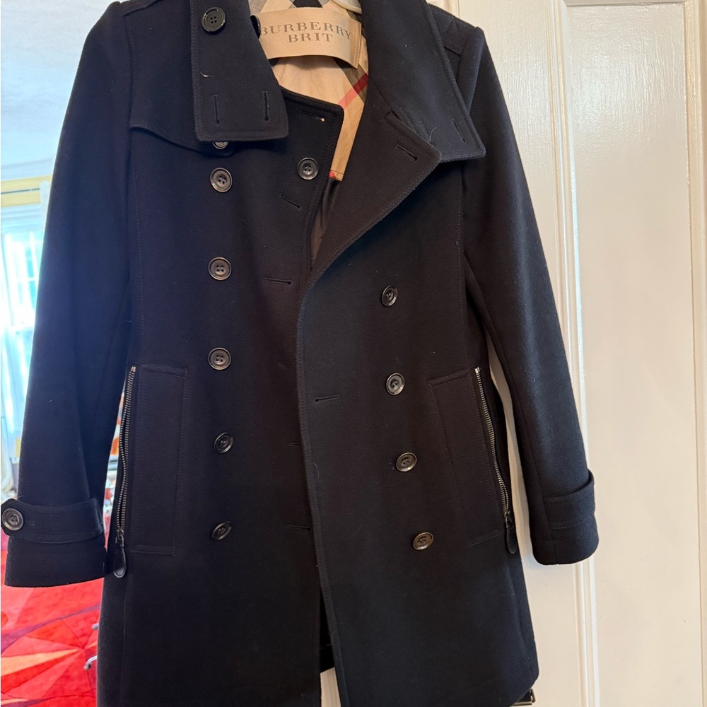 Women’s Burberry Classic Black Peacoat